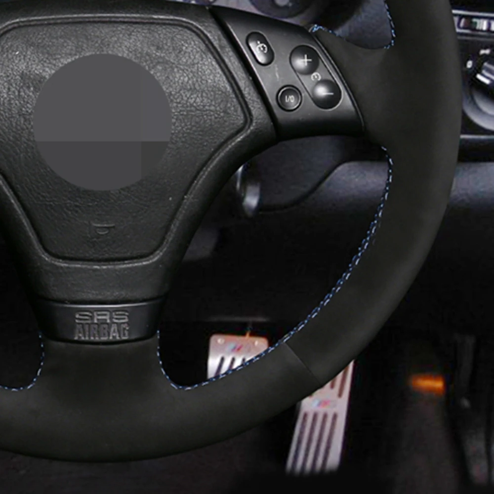 Сделай Сам сшитая вручную черная замшевая искусственная кожа для BMW 3 серии E36