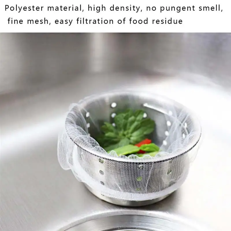 

Newest 100PCS Disposable Kitchen Sink Strainer Bag Shower Sink Hair Rubbish Storage Mesh Bag Sewer Water Filter Rubbish Bag