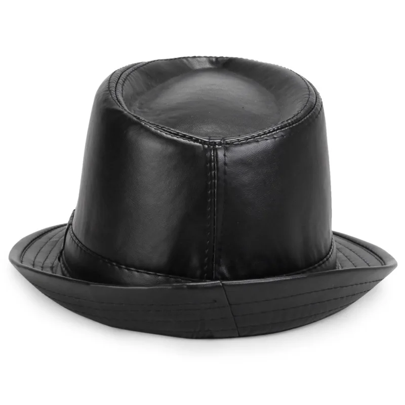 Однотонная кожаная мужская шляпа с широкими полями Stetson Fedoras британские шляпы для