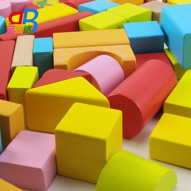 100 шт Детские сборные головоломки деревянные блоки образование прозрение