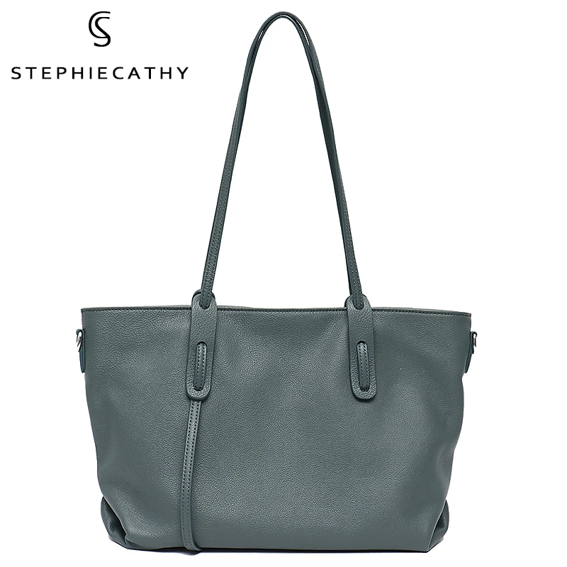 SC винтажная Сумка-тоут из натуральной кожи для женщин Классическая Роскошная