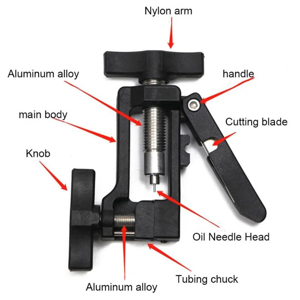 

Bike Hydraulic Needle Driver Disc Brake Hose Insertion Installer and Hose Cutter Disc Brake Connector Bicycle Repair Tools