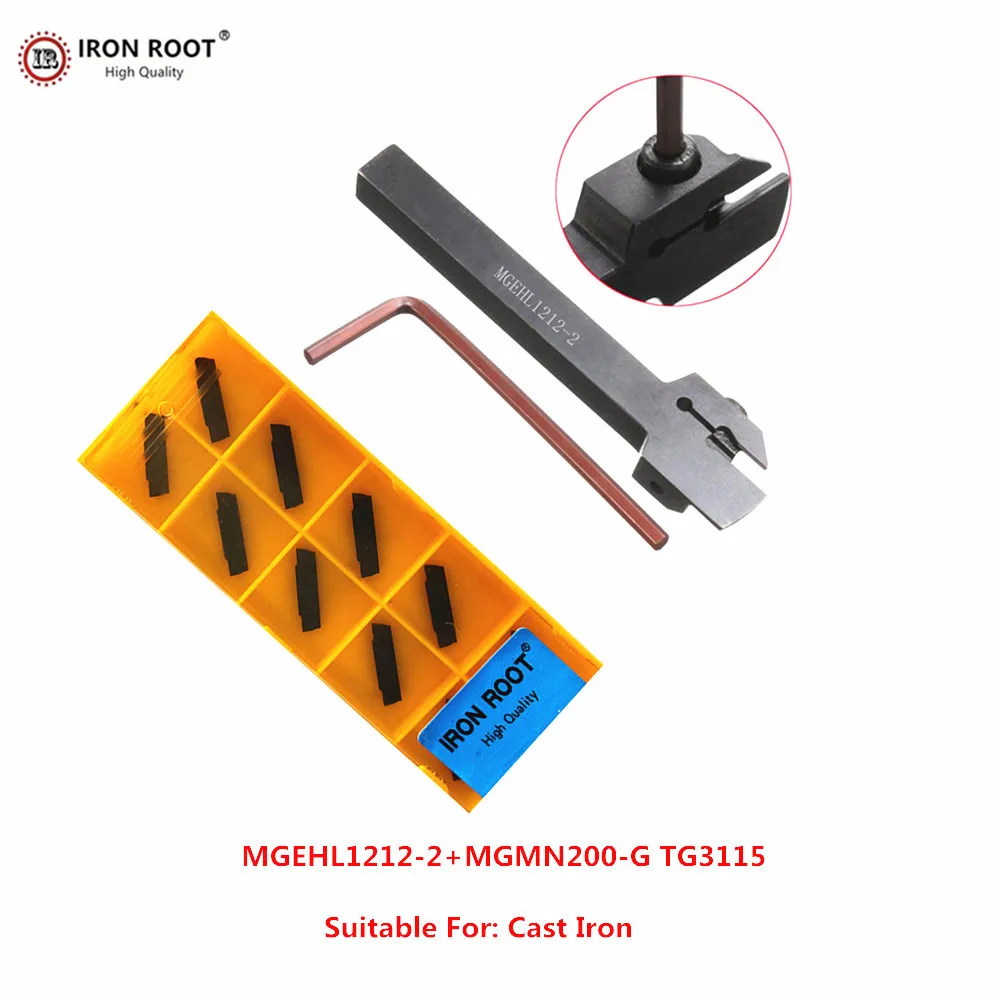 

1P MGEHR1212-2 / MGEHL1212-2 Grooving Tool Holder +10P MGMN200 CNC Carbide Insert Metal Lathe Cutting Turning