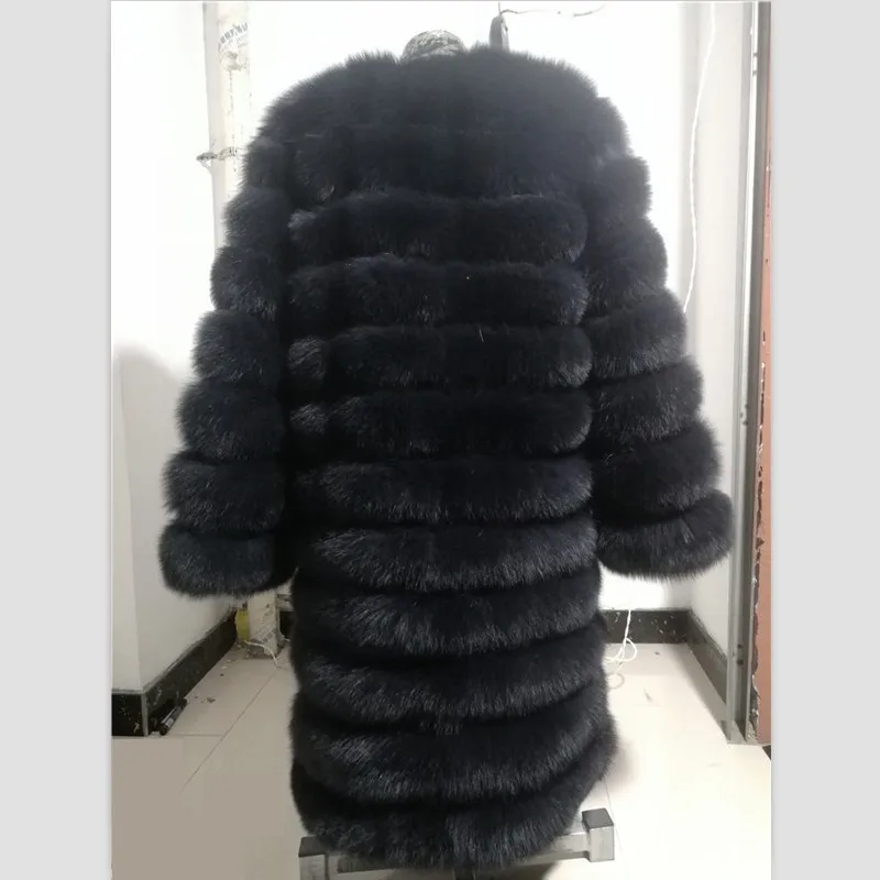 Женская Длинная зимняя шуба облегающая из натурального меха зима 100% | одежда