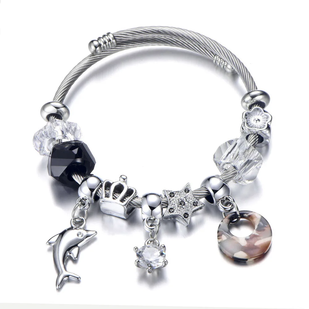 Новый дизайн подвеска Дельфин брендовые браслеты и для женщин ювелирные изделия