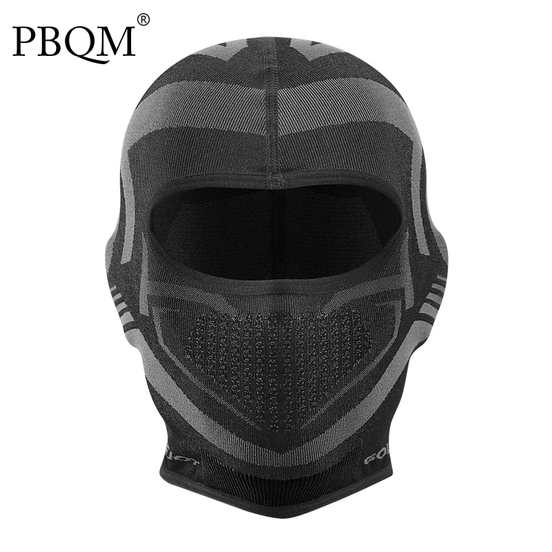 

PBQM Autumn and winter outdoor riding headgear thickened warm and cold proof mask honeycomb woven ear protection self heating
