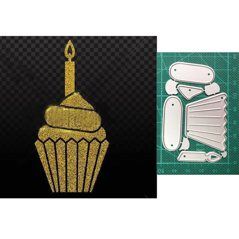 

2021 New Metal dies Cake Candle Border Cutting Dies Stencils For DIY Scrapbooking dies Paper Craft Card Making Embossing Die Cut