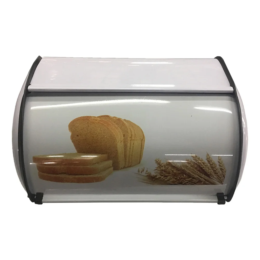 

Small Drum Type Bread Box Anti-fouling Anti-fingerprint Technology Stainless Steel Bread Storage Box Kitchen Utensils TT