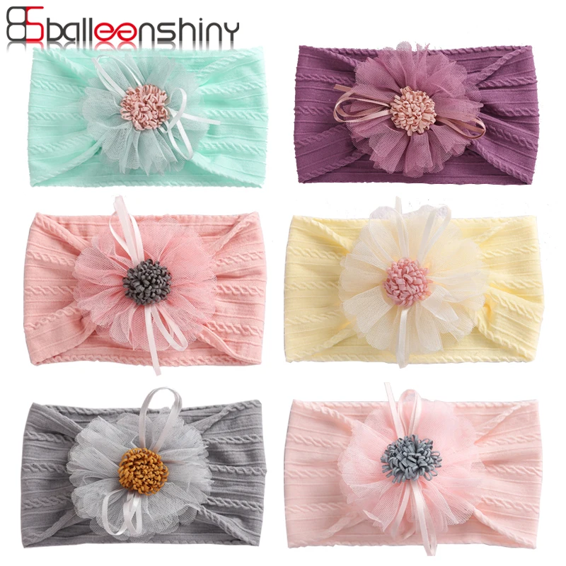 

Balleenshiny Toddler Girls Kid Baby Hairband Elastic Headband Cute Flower Stretch Turban Flower Princess Hair Accessories