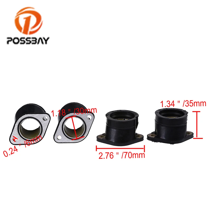 POSSBAY 4 шт. мотоцикла карбюратор Интерфейс адаптер подходит для Kawasaki ZR750 Зефир 1991 2006