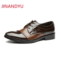 plus size formal dress shoes office patent leather shoes for men classic business wedding shoes man oxford retro leather shoe