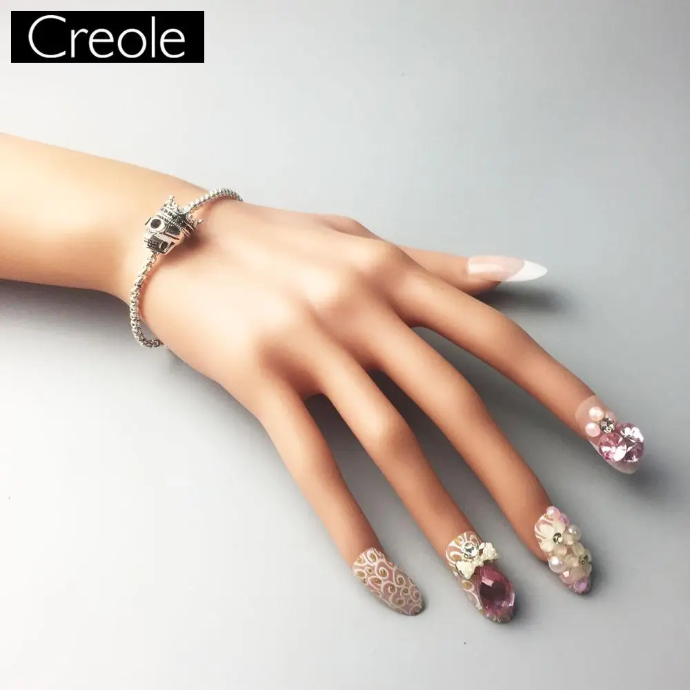 Браслет-подвеска с бусинами в виде черепа винтажные Подарочные ювелирные