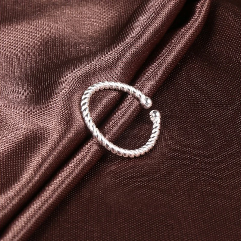 Корейские модные темпераментные посеребренные простые крученые кольца