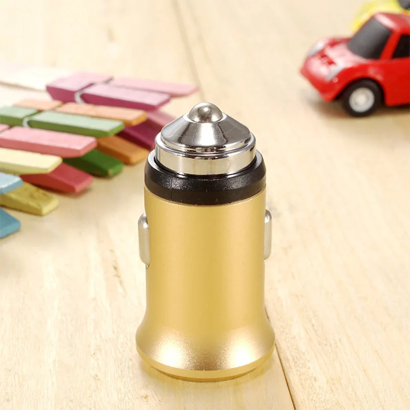 OUDNEAS 2 зарядных порта USB для автомобиля Зарядное устройство цифровой светодиодный Дисплей 5V 3.1A устройства для быстрой зарядки из алюминиевого сплава Напряжение мониторинга для iPhone для samsung - Тип штекера: Silver 5V3.1A