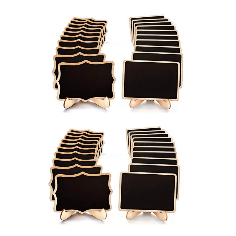 Знаки для мини-доски 40 упаковок небольших этикеток доски с рамкой и подставкой