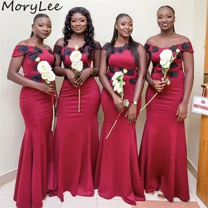 Bridesmaid Dresses Red Off The Shoulder Spandex Satin Mermaid Lace Crystal Bridesmaid Dresses Wedding Party Bridemaid Gowns Bridesmaid Dresses Red Off The Shoulder Spandex Satin Mermaid Lace Crystal Bridesmaid Dresses Wedding Party Bridemaid Gowns