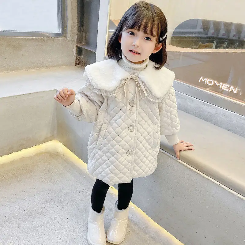 

Winter Jacket Kid Parkas Thicken Warm Coat Children Single Breasted Jackets Cartoon Warm Parka Coat For Gilr Toddler Outerwear