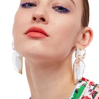 women big geometric acrylic fashion drop earrings women vintage resin dangle earring wedding jewelry
