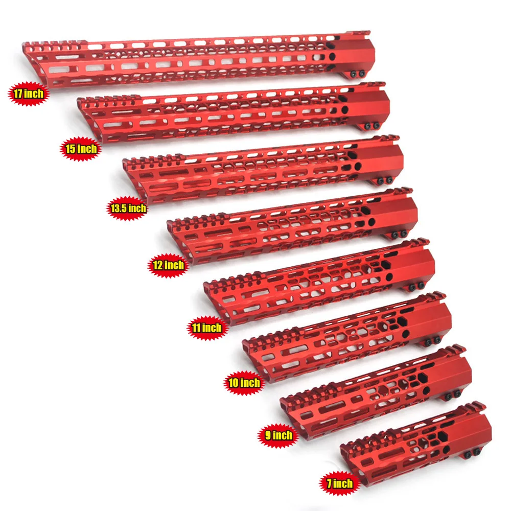 Aplus Chinese Red anodized_уникальная Сверхлегкая M lok Зажимная направляющая свободная