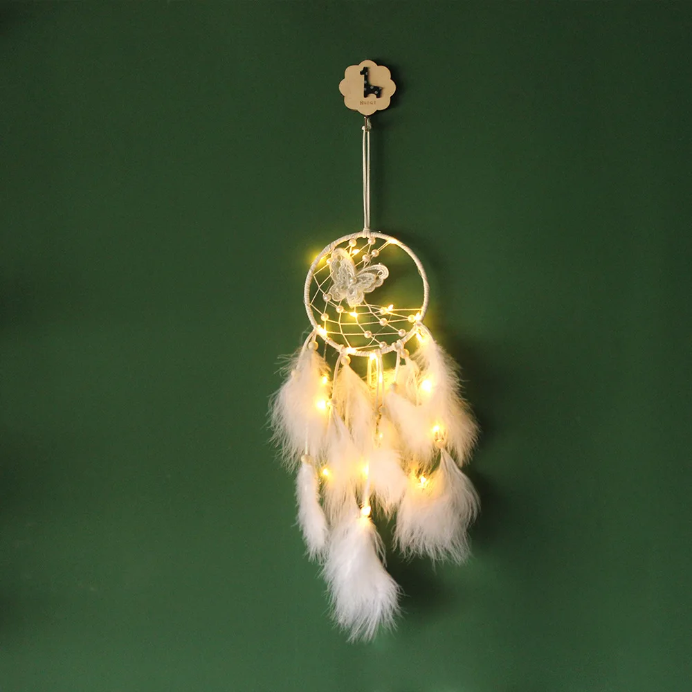 

New White Butterfly Dream Catcher Wind Chimes Ornaments Girls Room Decoration Pendants Girlfriends Birthday Gifts