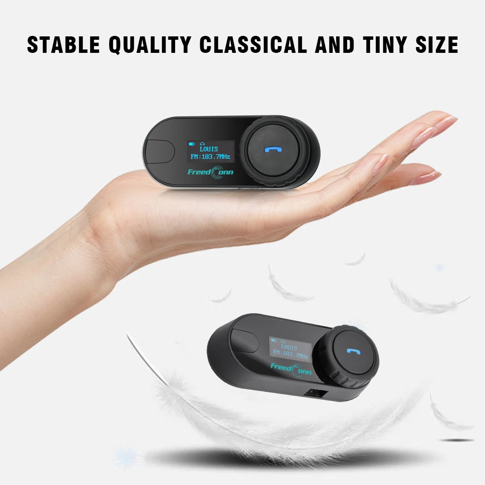 Гарнитура для мотоциклетного шлема FreedConn TCOM-SC BT Bluetooth-гарнитура 2 в 1 с ЖК-экраном и