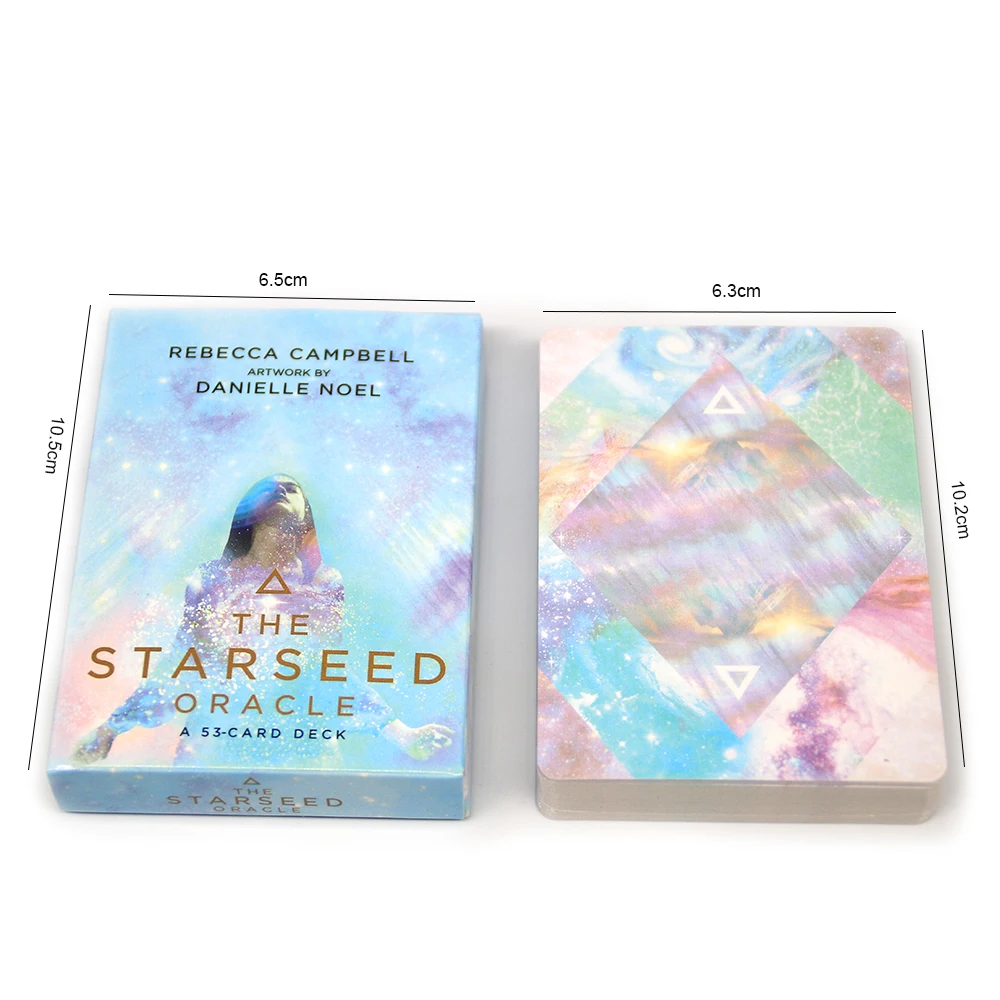 

53 Card Deck The Starseed Oracle and Guidebook Deck Tarot Cards Game Toy Fortune Telling Divination Book Sets Bag Cloth