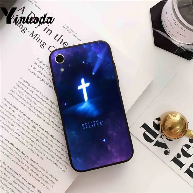 

Yinuoda Christian Jesus The Cross Phone Case cover For iPhone X 8 7 6 6S Plus XS MAX 5 5S SE XR 11 12 Pro Promax coque