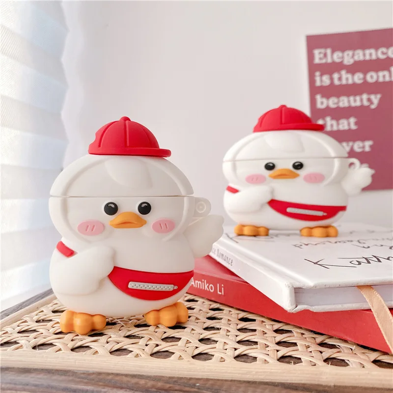 

For Airpods 1/2 Case,3D Cartoon Cute Duck Case For Airpods Case,Soft Silicone Earphone Headphone Cover For Airpods Pro Case