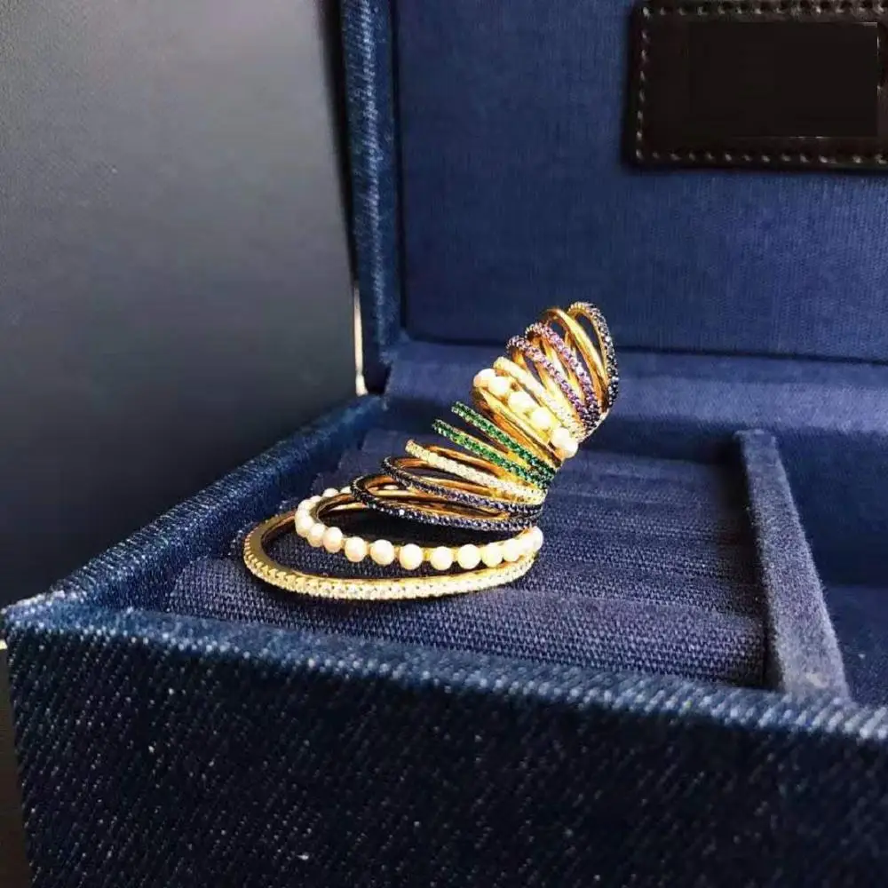 Модные очаровательные серебряные оригинальные 1:1 копия одно Золотое серебро