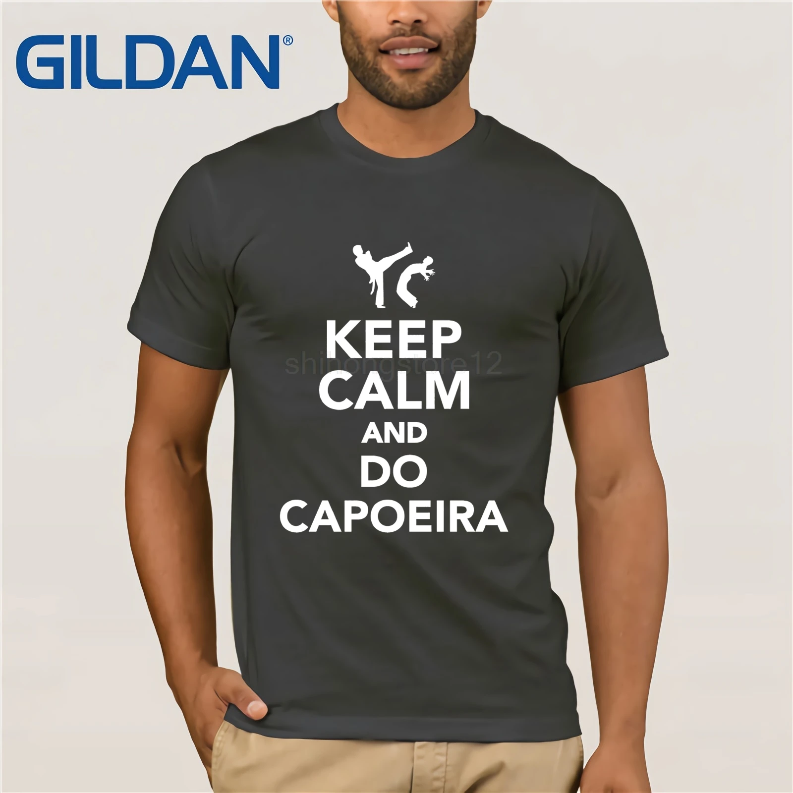 Футболка Keep calm and do capoeira хлопковая футболка лето 2020 | Мужская одежда
