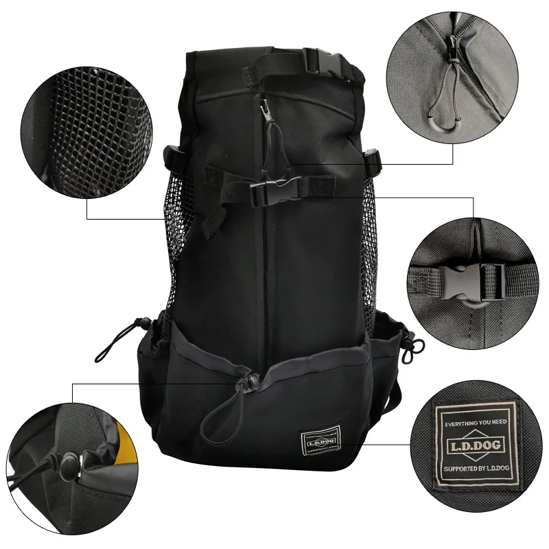 

Adjustable Pet Dog Outdoor Travel Backpack For Hiking Cycling Carrier Bag For Dogs French Bulldog Pug Carrying Bags