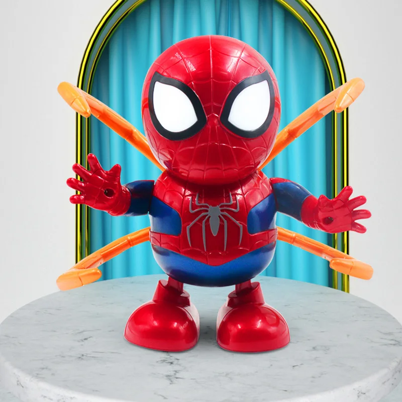 

Original Disney Dancing iron man spider-man hulk Figures Action Music Shiny Electronic marvel superhero Kids girls birthday Toys