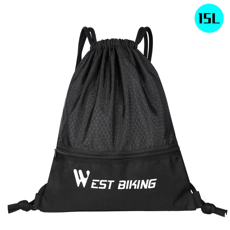 WEST BIKING Outdoor Cycling Breathable Backpack Large Capacity 15L Water Repellent Drawstring Bag Sports 2021 New