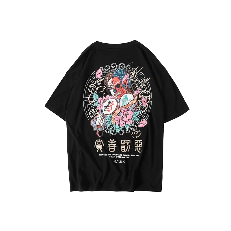 Китайский стиль свободный дизайн многоцветная Футболка унисекс из мягкого