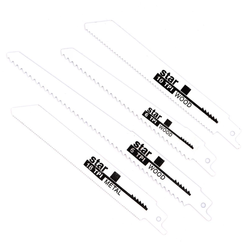 

4 Pcs/Set High Carbon Steel Reciprocating Saw Blade for Metal Wood Cutting Pruning Cutting Handsaw