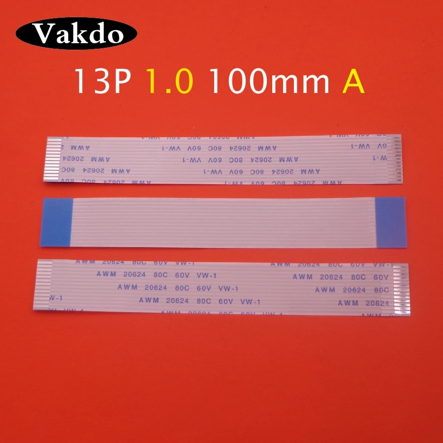 

10pcs/50pcs/100pcs FFC FPC Flexible Cable flex cable Length 10cm 13- Pin 1.0mm pitch 13 pin forward direction