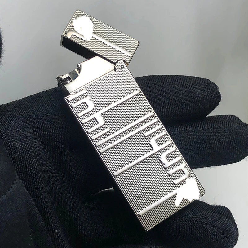 

100% new vintage dupont gas lighter gas cigarette lighter polished jet gasoline flint lighter metal gas lighter