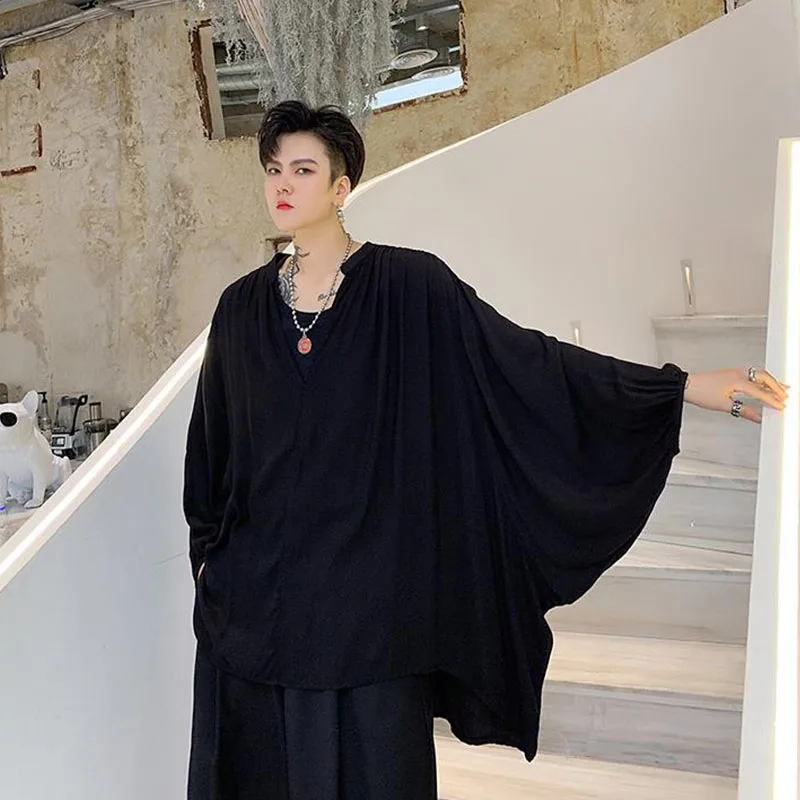 Рубашка оверсайз с длинным рукавом для мужчин и женщин винтажный Модный