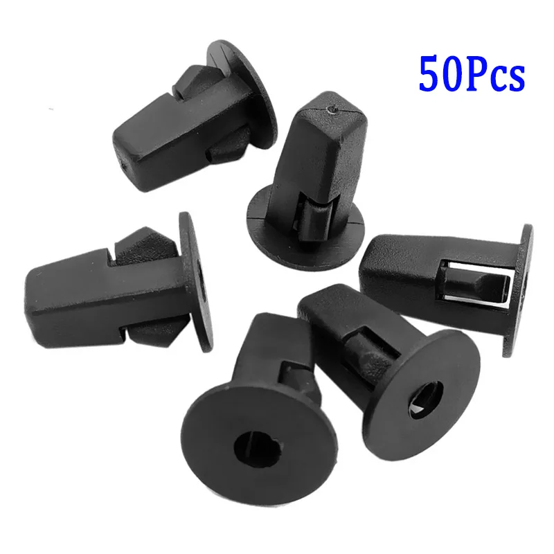 

For Toyota Lexus Car Rivets 50pcs Fender Accessories Replacement Part Black Trim Liner Plastic Fastener Clips 8*8mm