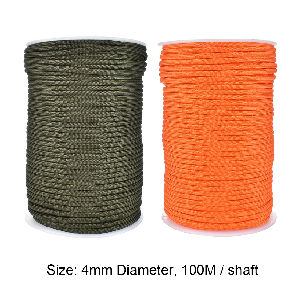 

Lintless Parachute Cord 4mm 9 Strand Survival Paracord Lanyard Tent Hiking Climbing Equipment for Outdoor Sports Camping