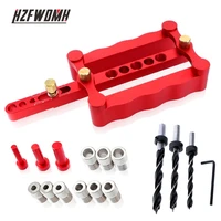 woodworking drill locator self centering alloy steel drill guide round wood dowel puncher pocket hole doweling jig kit dyi tools