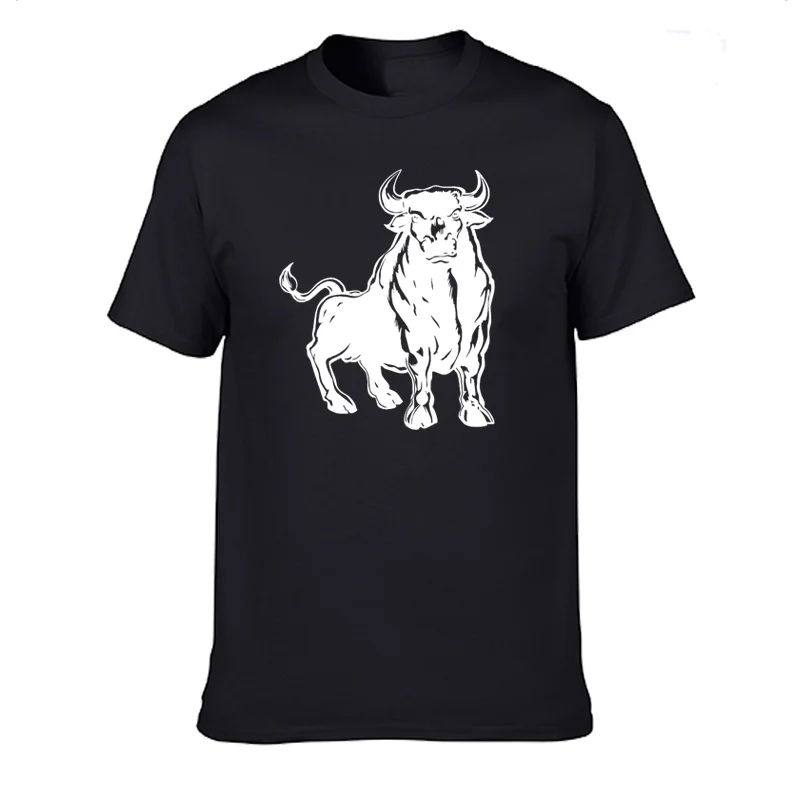 

Spanish Bull Mighty Styling Funny prints T Shirt Casual Cotton Summer Short Sleeve Funny T-shirt Mans Tshirt Men Tops Tees tops