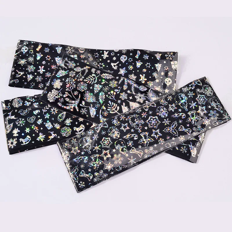 Голографический стикер для ногтей 4 шт. звездное небо фольга маникюра лазерный