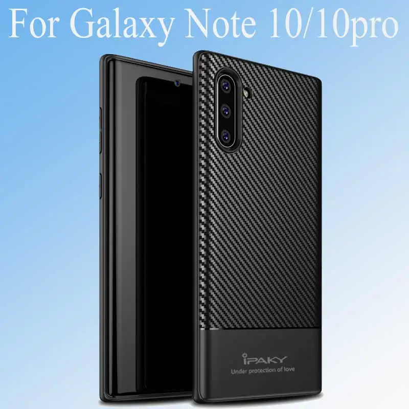 Для samsung Galaxy Note 10 чехол Note10 Plus силиконовый мягкий ТПУ чехол для телефона для samsung Note10 - Цвет: Black