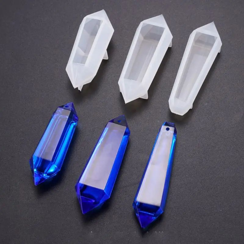 

8 Pcs/set Crystal Epoxy Mould DIY Pendant Necklace Jewelry Decorative Silicone Mold Set