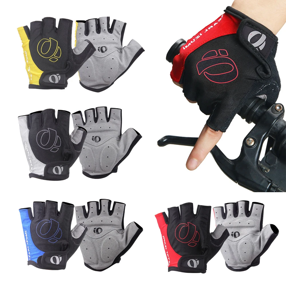 Велосипедные перчатки с открытыми пальцами амортизирующие для горного