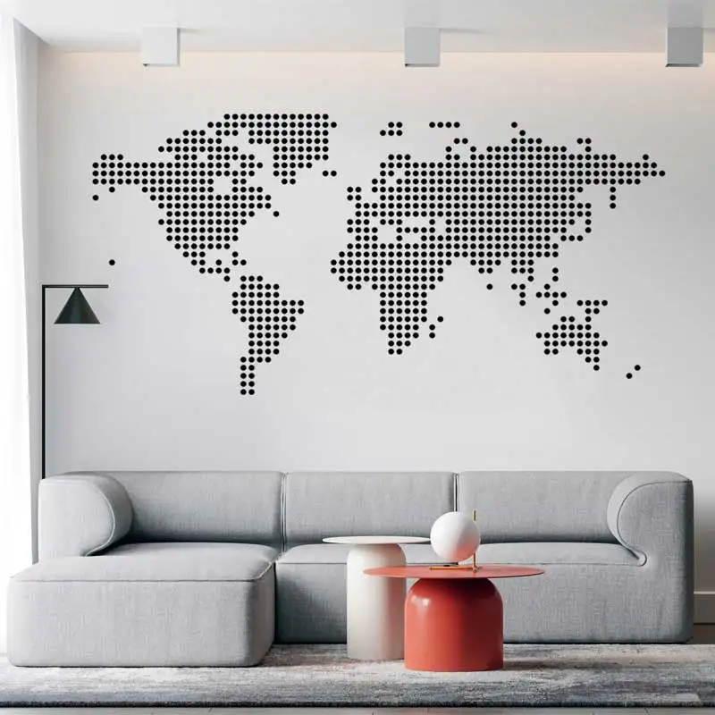 

Настенная Наклейка с картой мира, для офиса, школы, витрина, стильная Декоративная Виниловая наклейка для гостиной, особый подарок