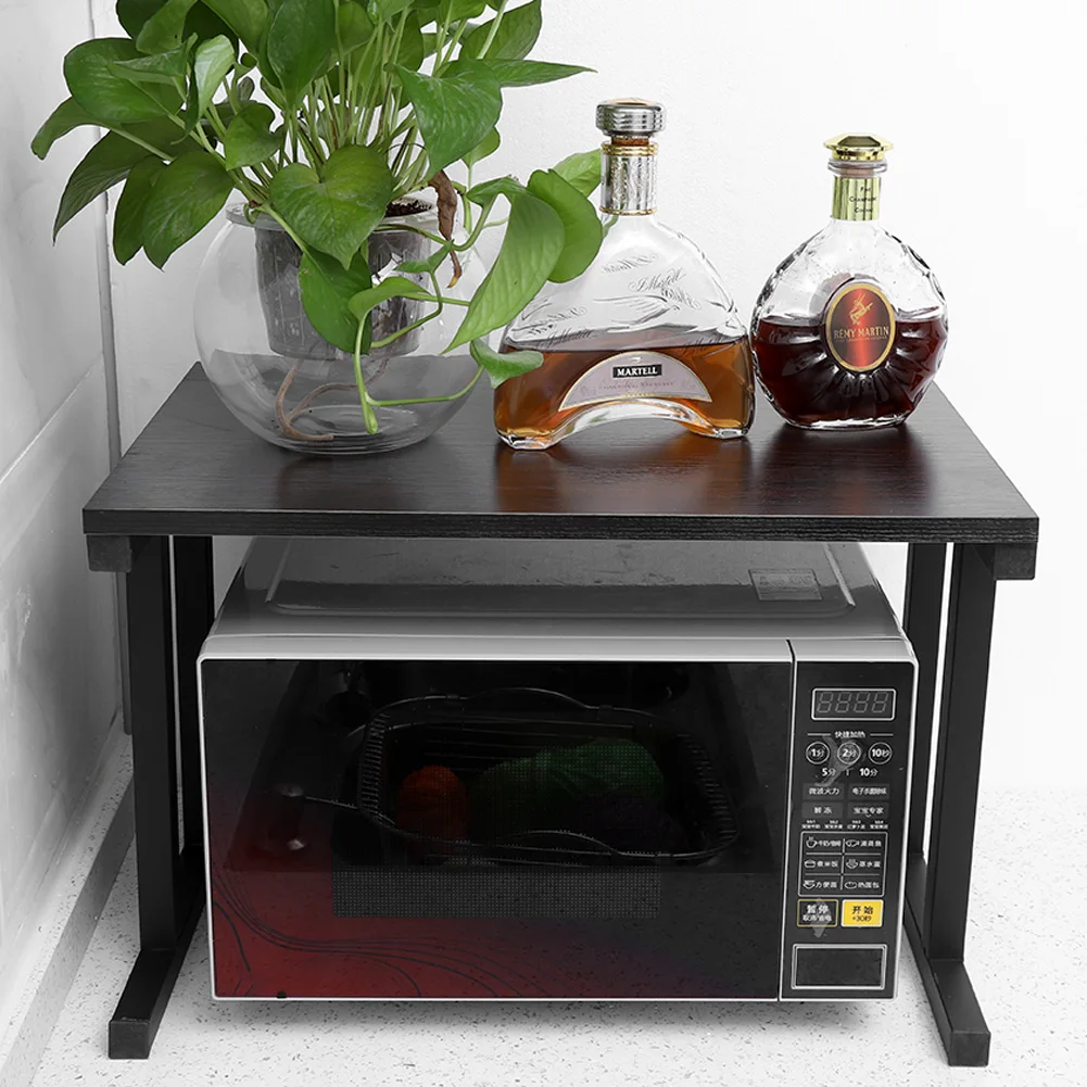 Деревянная стойка для микроволновой печи двухуровневый стеллаж хранения