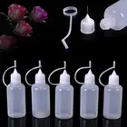 5 шт косметика парфюмерия диспенсер 5 мл-120 мл Пустые пластик Сжимаемый с пипеткой, жидкое косметическое средство бутылки белый Кепки иглы