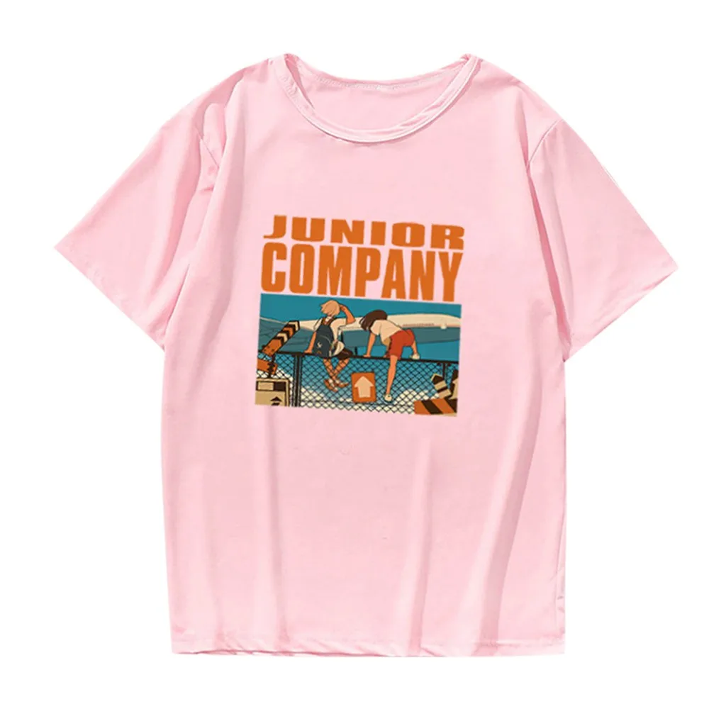 Футболка для женщин персонажа Однотонная одежда о-образный вырез короткий рукав